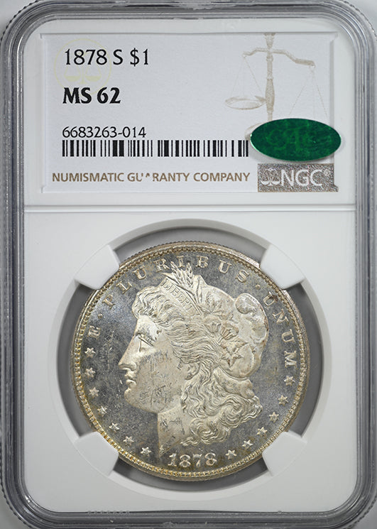 1878-S Morgan Dollar $1 NGC MS62 CAC