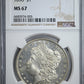 1896 Morgan Dollar $1 NGC MS67