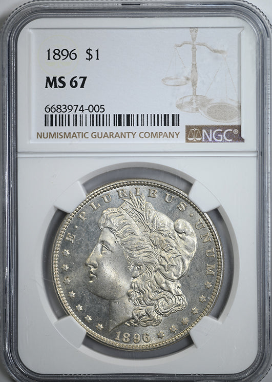 1896 Morgan Dollar $1 NGC MS67