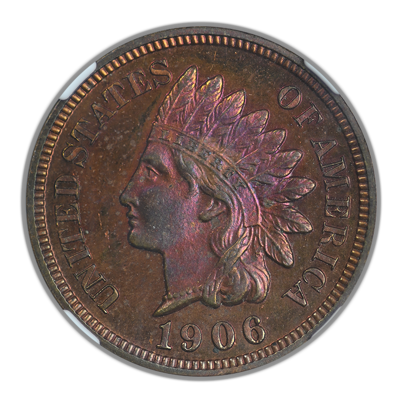 1906 Proof Indian Head Cent 1C NGC PF64RB - TONED! Obverse