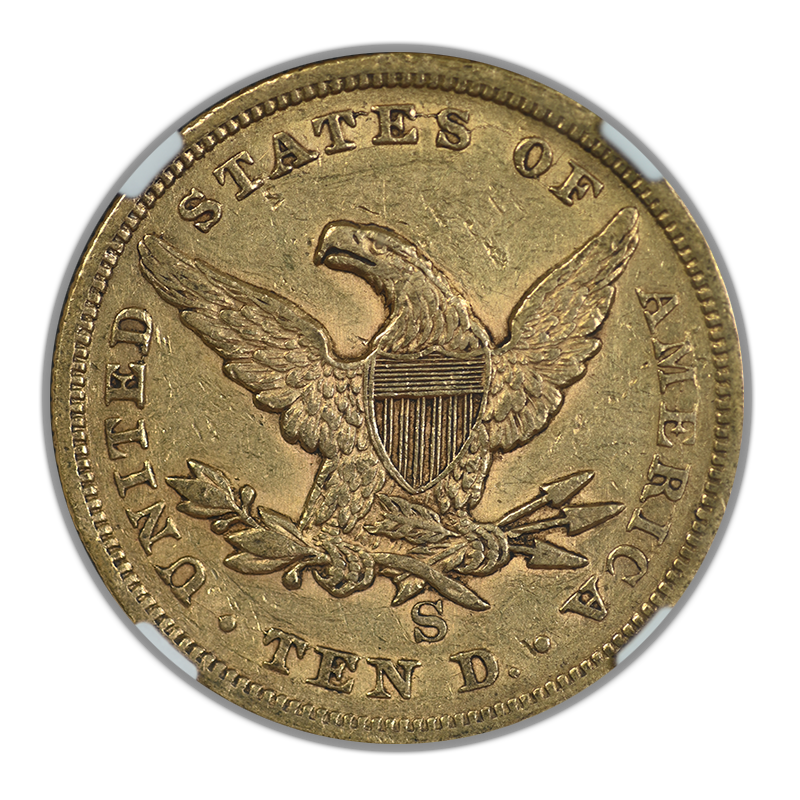 1854-S Liberty Head Gold Eagle $10 NGC AU53
