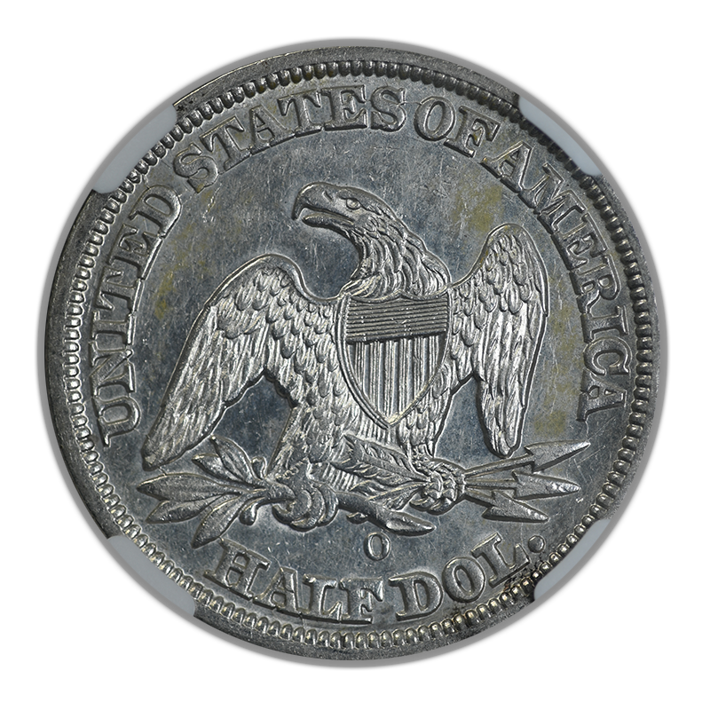 1847-O Liberty Seated Half Dollar 50C NGC AU58 Reverse