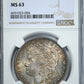 1878 7TF Reverse of 79 Morgan Dollar $1 NGC MS63 - TONED! Obverse Slab