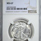 1943-S Walking Liberty Half Dollar 50C NGC MS67