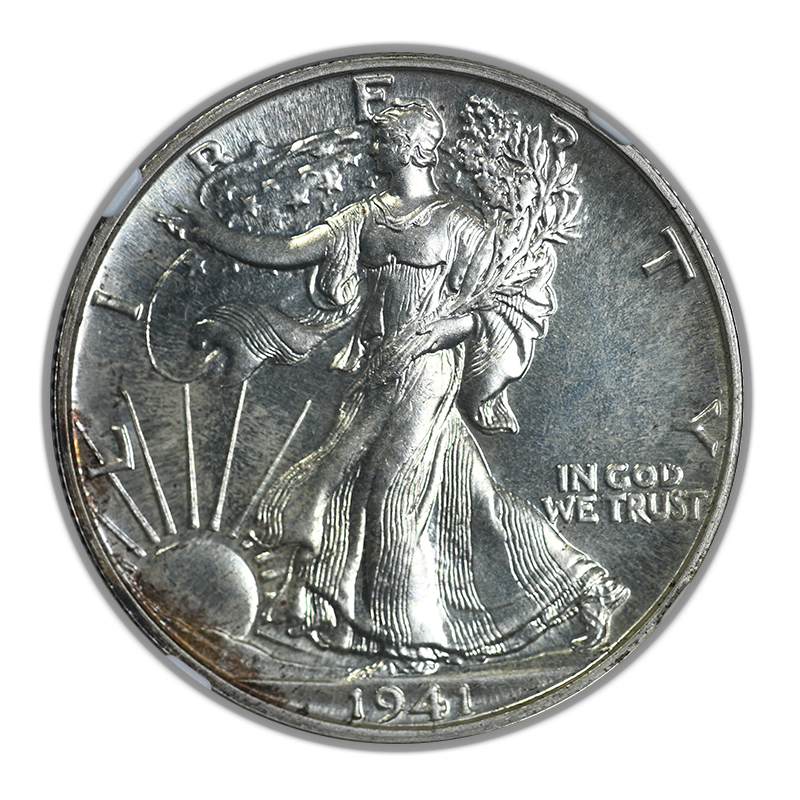 1941 Proof Walking Liberty Half Dollar 50C NGC PF67 Obverse