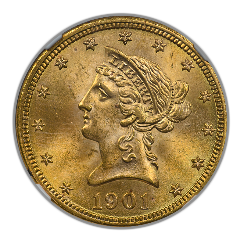 1901 Liberty Head Gold Eagle $10 NGC MS66 Obverse