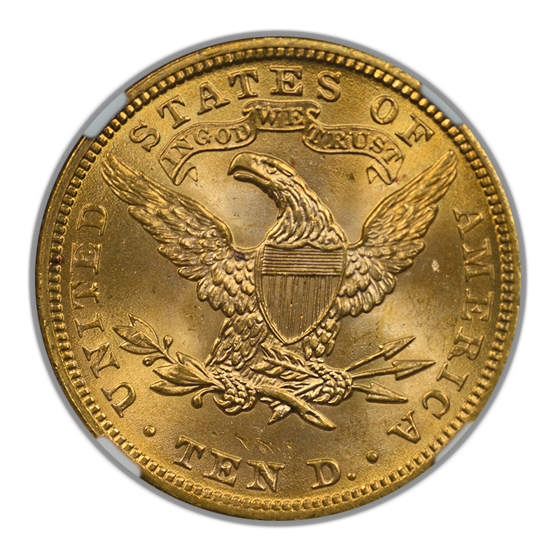 1901 Liberty Head Gold Eagle $10 NGC MS66 Reverse