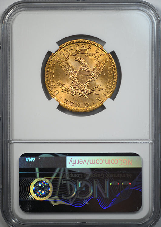 1901 Liberty Head Gold Eagle $10 NGC MS66 Reverse Slab