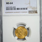 1906 Liberty Head Gold Quarter Eagle $2.50 NGC MS64