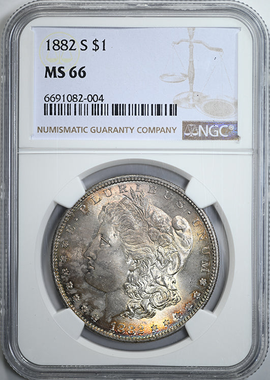 1882-S Morgan Dollar $1 NGC MS66