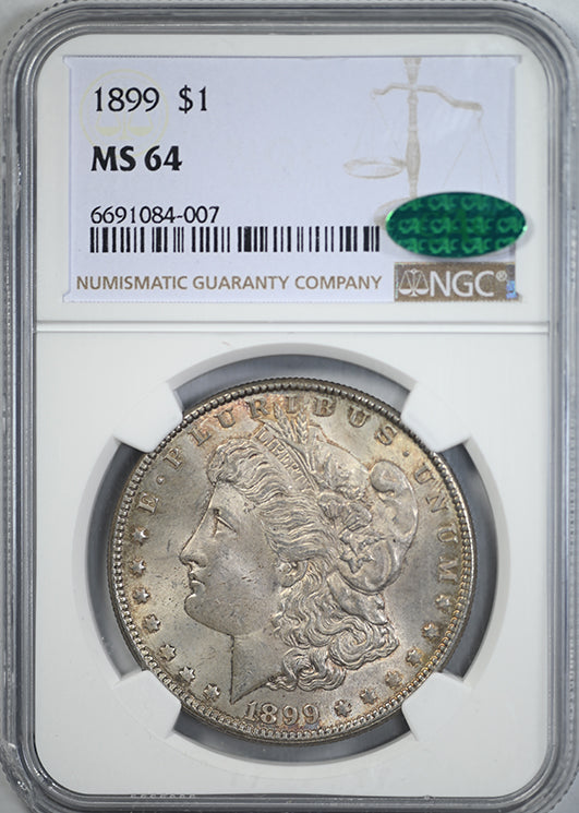 1899 Morgan Dollar $1 NGC MS64 CAC