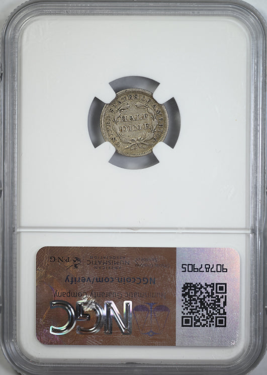 1854 Liberty Seated Half Dime H10C NGC VF35 CAC - Arrows