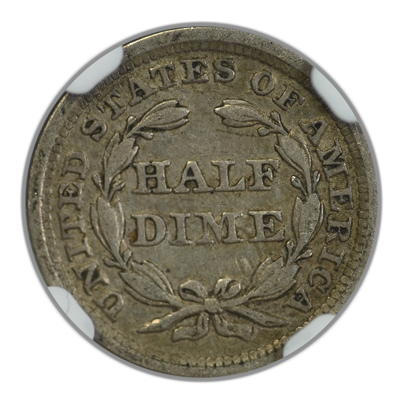 1854 Liberty Seated Half Dime H10C NGC VF35 CAC - Arrows
