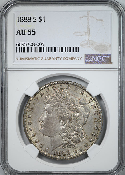 1888-S Morgan Dollar $1 NGC AU55