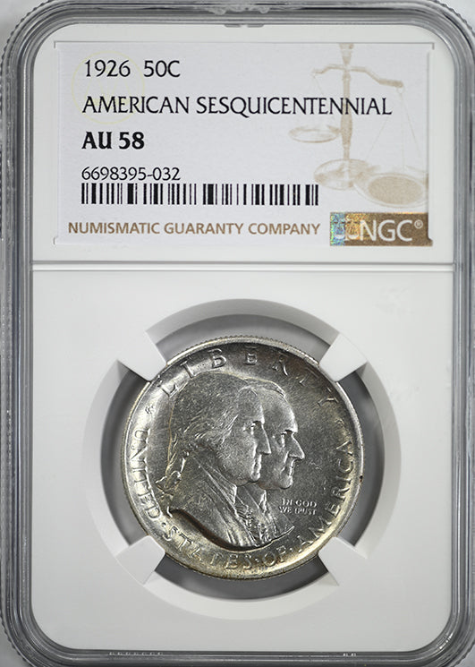 1926 American Sesquicentennial Classic Commemorative Half Dollar 50C NGC AU58
