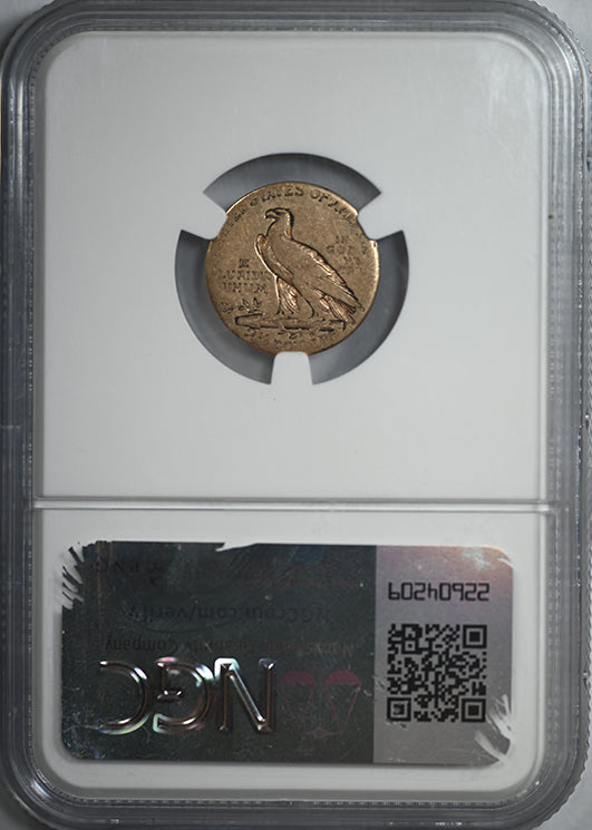 1911 Indian Head Gold Quarter Eagle $2.50 NGC G6 - Lowball