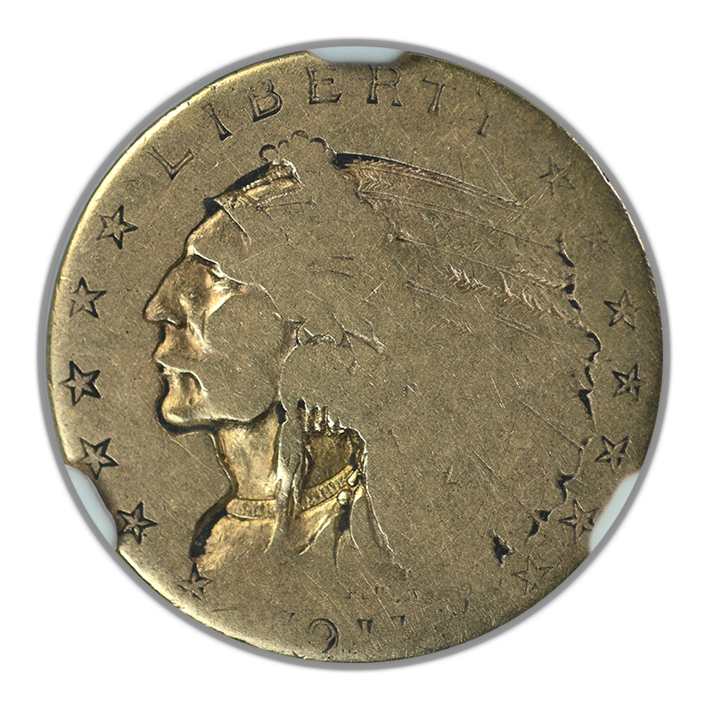 1911 Indian Head Gold Quarter Eagle $2.50 NGC G6 - Lowball