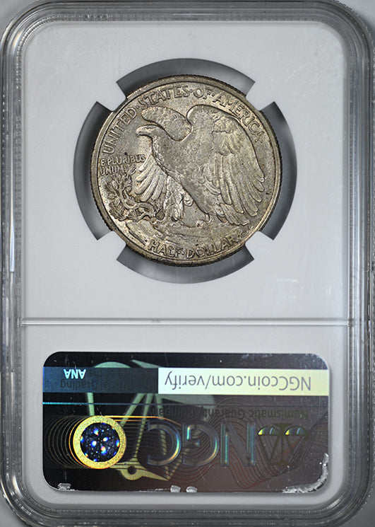 1916-D Walking Liberty Half Dollar 50C NGC AU55