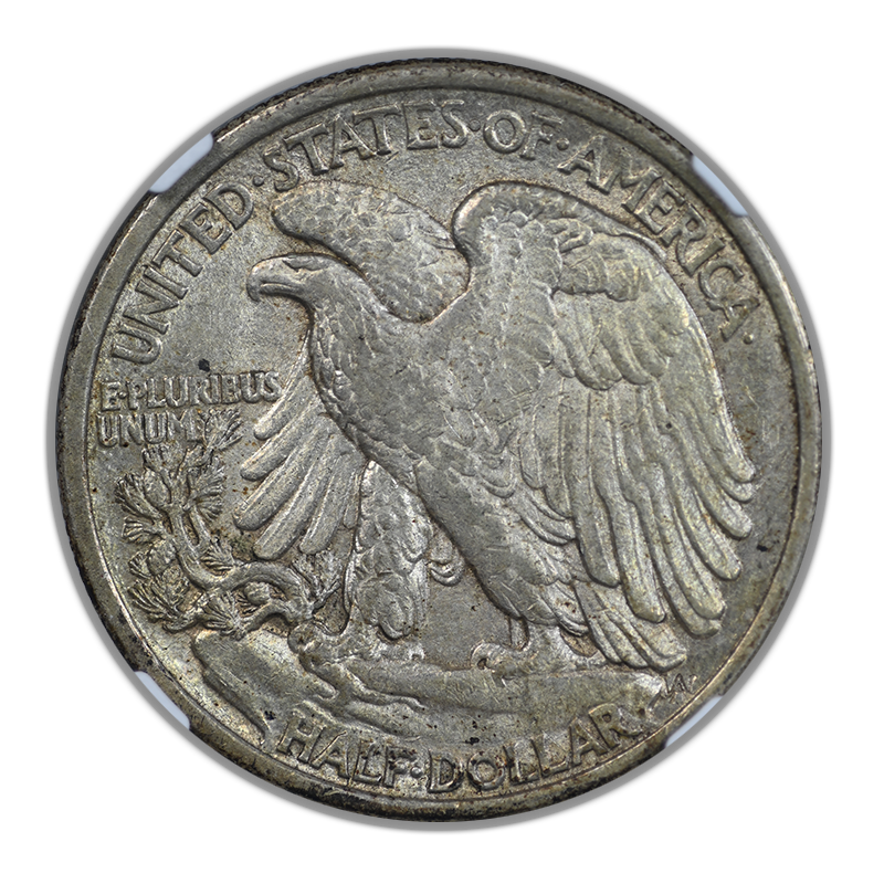1916-D Walking Liberty Half Dollar 50C NGC AU55