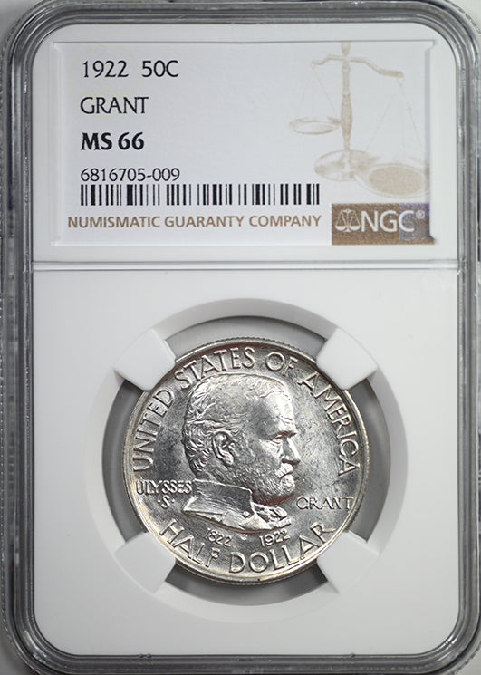 1922 Grant Classic Commemorative Half Dollar 50C NGC MS66