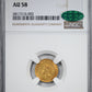 1854 Type 2 Indian Princess Head Gold Dollar G$1 NGC AU58 CAC