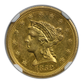 1852-O Liberty Head Gold Quarter Eagle $2.50 NGC AU55 Obverse