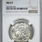 1945-D Walking Liberty Half Dollar 50C NGC MS67