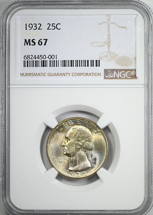 1932 Washington Quarter 25C NGC MS67