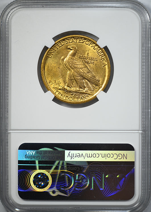 1907 Indian Head Gold Eagle $10 NGC MS63