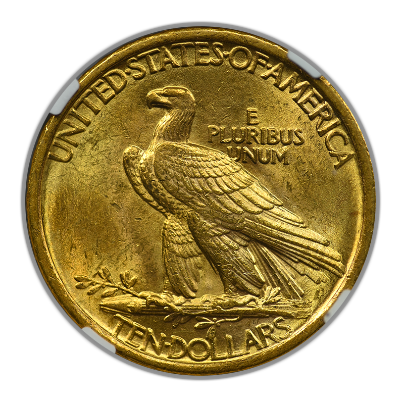 1907 Indian Head Gold Eagle $10 NGC MS63