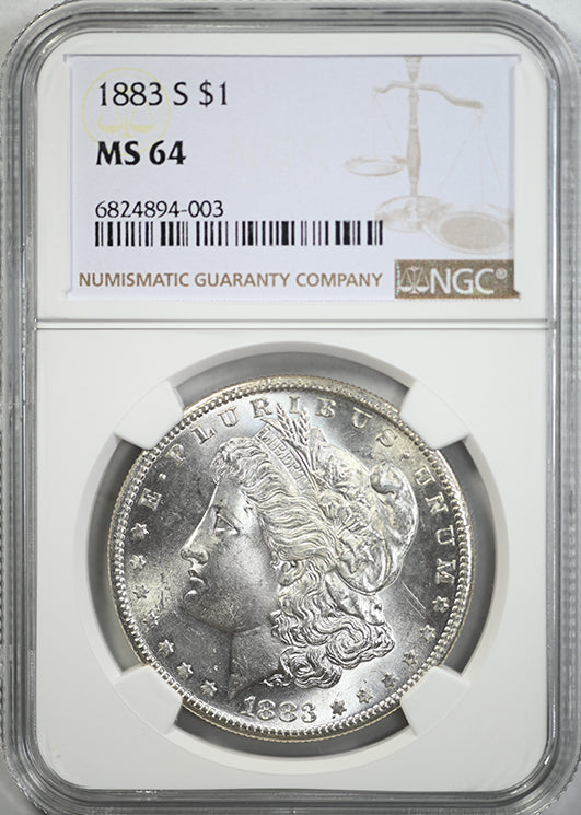 1883-S Morgan Dollar $1 NGC MS64