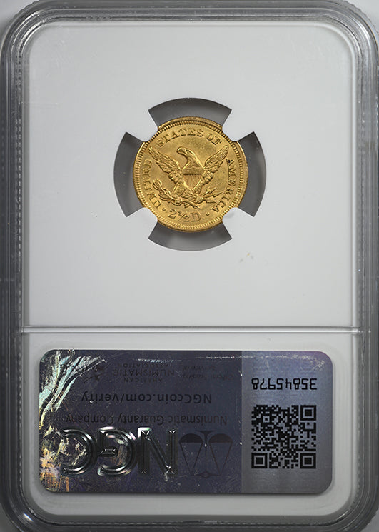 1851 Liberty Head Gold Quarter Eagle $2.50 NGC MS62