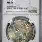 1923-D Peace Dollar $1 NGC MS64 Obverse Slab