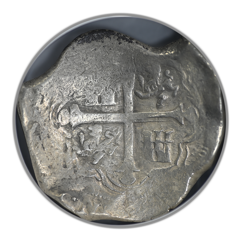 (1618-21) MOD Mexico 8R Reales Cob Philip III NGC VF25