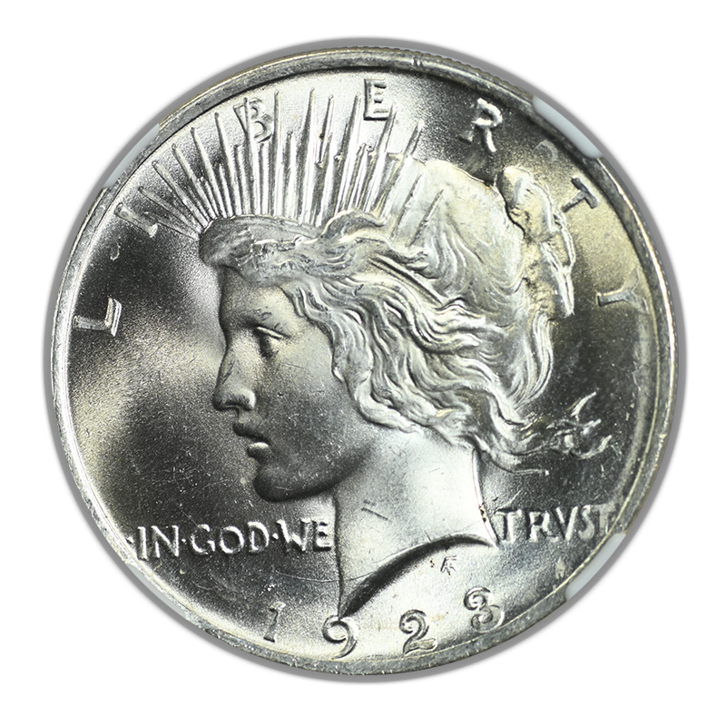 1923 Peace Dollar $1 NGC MS66 Obverse