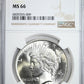 1923 Peace Dollar $1 NGC MS66 Obverse Slab