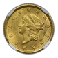1853-O Type 1 Liberty Head Gold Dollar G$1 NGC MS63