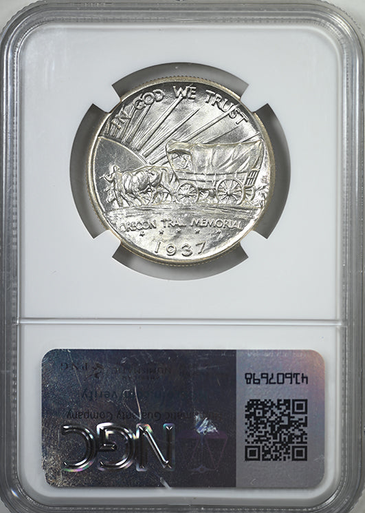 1937-D Oregon Trail Classic Commemorative Half Dollar 50C NGC MS67+ CAC - BLAST WHITE!