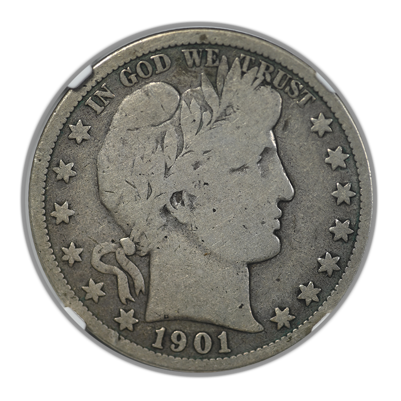 1901-S Barber Half Dollar 50C NGC VG8 Obverse