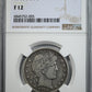 1906-S Barber Half Dollar 50C NGC F12 Obverse Slab