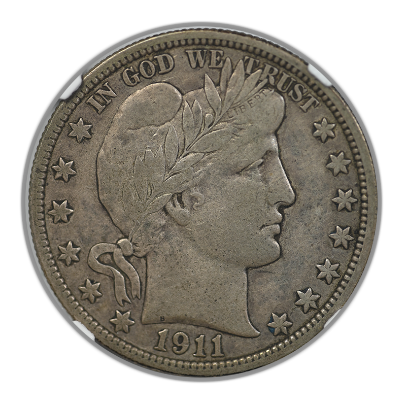 1911 Barber Half Dollar 50C NGC VF20 Obverse