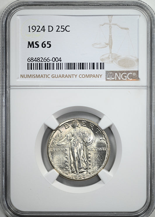 1924-D Standing Liberty Quarter 25C NGC MS65