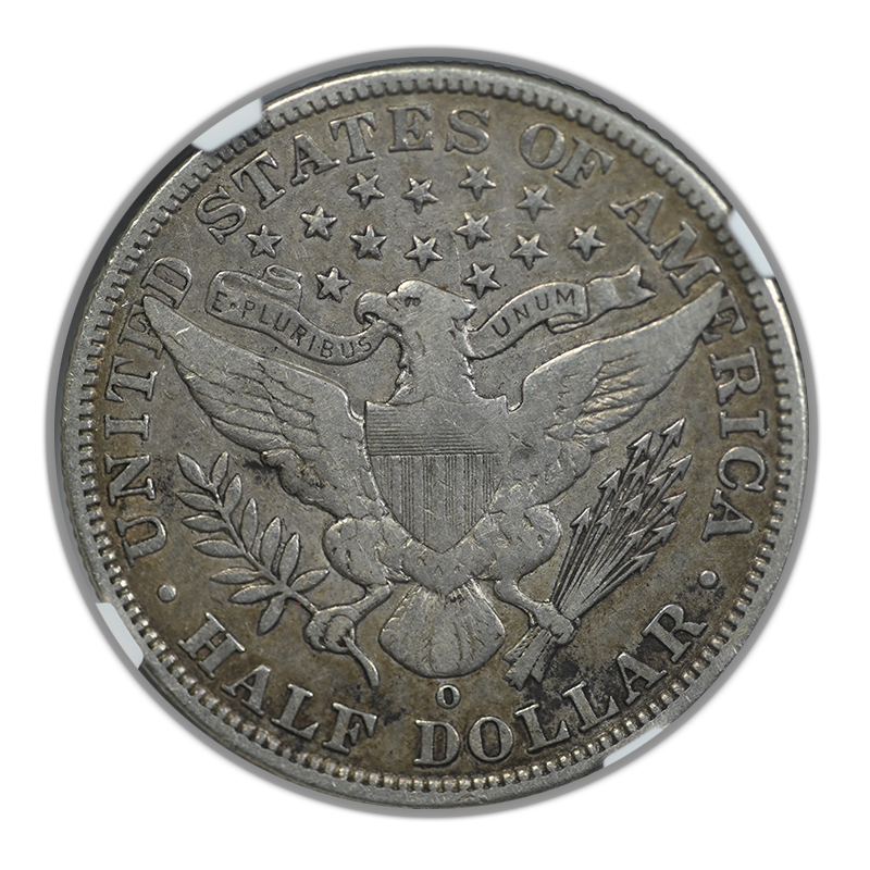 1902-O Barber Half Dollar 50C NGC VF30 Reverse