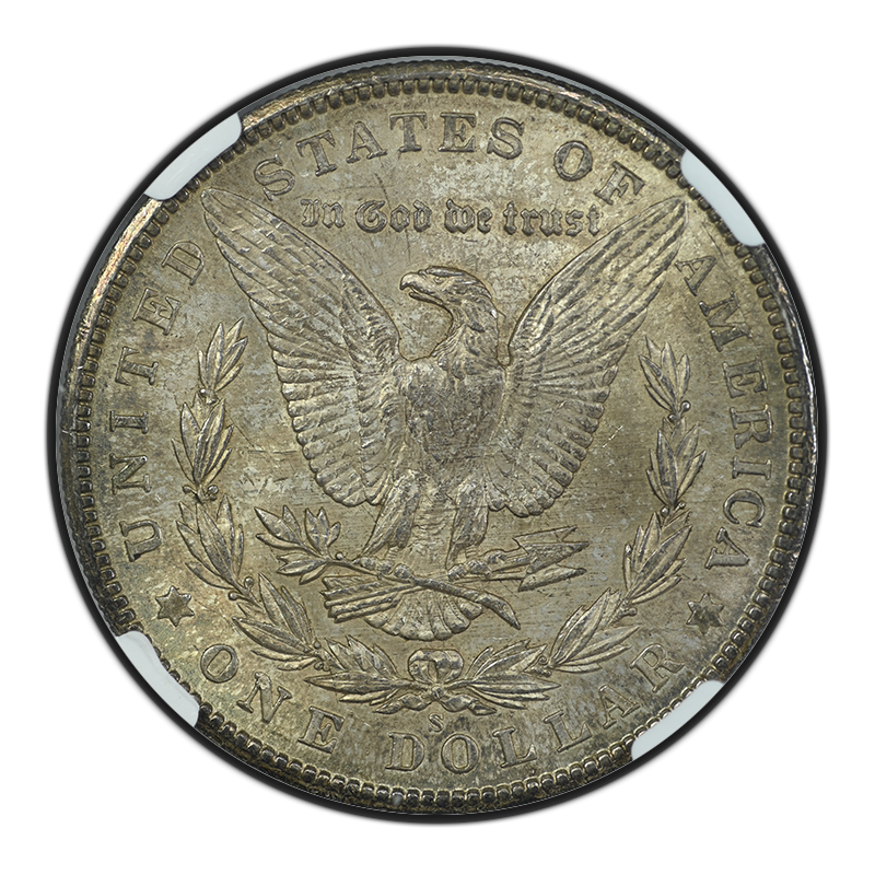 1902-S Morgan Dollar $1 NGC MS62 Reverse