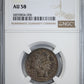 1910-D Barber Quarter 25C NGC AU58 Obverse Slab