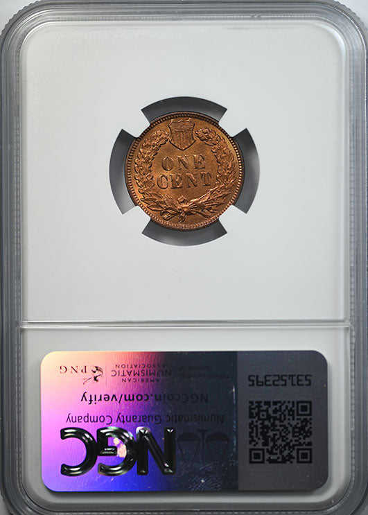 1908 Indian Head Cent 1C NGC MS65RB Reverse Slab