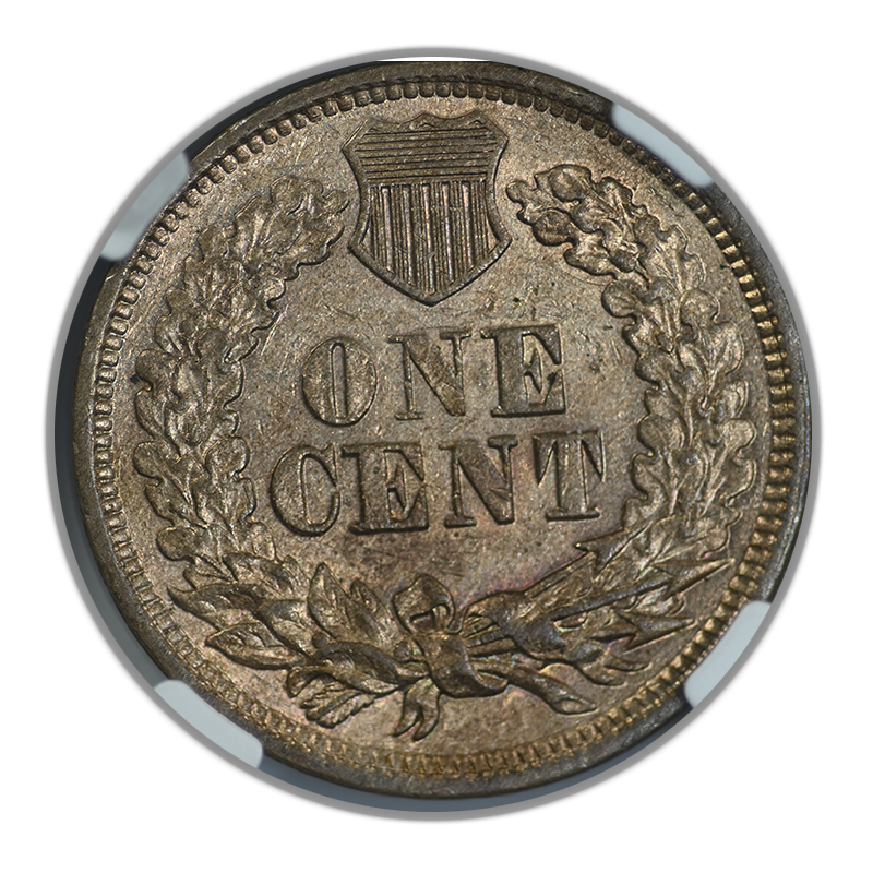1862 Indian Head Cent 1C NGC AU58 Reverse