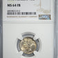 1916 Mercury Dime 10C NGC MS64FB Obverse Slab