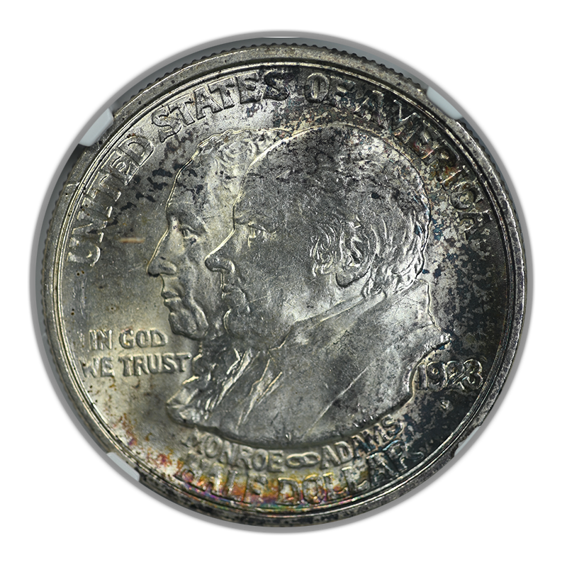 1923-S Monroe Classic Commemorative Half Dollar 50C NGC MS64 - NICE COLOR! Obverse