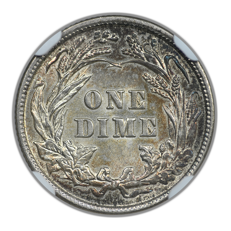 1901 Barber Dime 10C NGC MS64